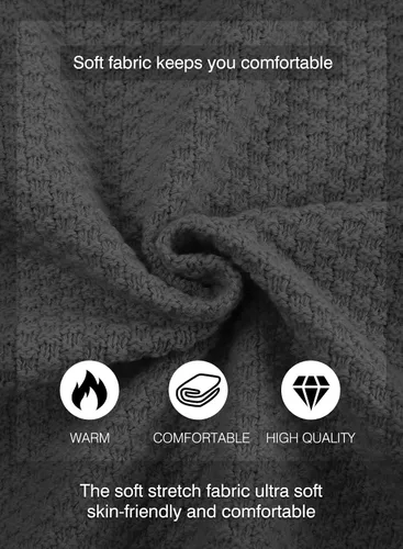 Vista 6 de JMIERR Suéter casual de manga larga con cuello de chal y botones para hombre con bolsillos