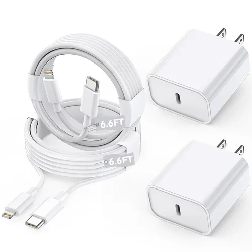 Vista 8 de Cargador rápido para iPhone, cargador para iPhone 14 [certificado MFi] de 40 W, bloque de cargador de pared plegable de doble puerto USB-C rápido