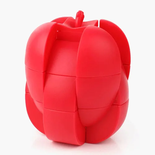 Vista 2 de Cubo de frutas 3D 3×3 Magic Speed Cube Juguetes educativos para niños Puzzle Cube Brain Teaser (manzana)