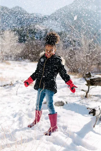 Vista 4 de Zelda Matilda - Mitones impermeables de invierno para niños pequeños y bebés, aislación de 3M Thinsulate 100G