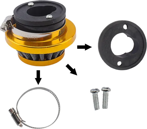 Vista 9 de Filtro dorado para carburador de 43 cc - 47 cc 49 cc 2 tiempos motor Mini Moto ATV Quad Go Kart ciclomotor cortador de cepillo Minimoto X1 X2 X6 X8