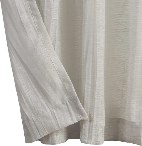 Vista 5 de Nautica - Cordelia - Cortina transparente aplastada Cortinas para ventana Cortinas ligeras Juego de 2 paneles Transparente Cabecera