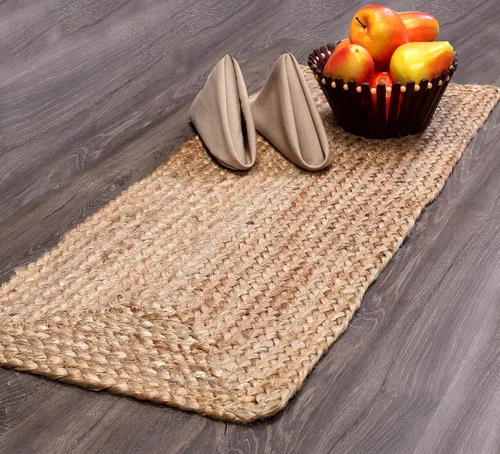Vista 9 de Savi Home Alfombra de área tejida a mano de mezcla de lana y algodón 4x6', alfombra trenzada con textura tipo palomitas color marfil, alfombra suave
