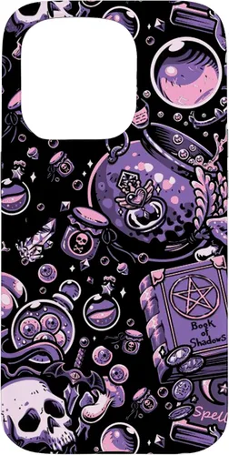 Vista 14 de Funda linda para iPhone 16 Witch's Essentials Pattern Witchy Design Halloween