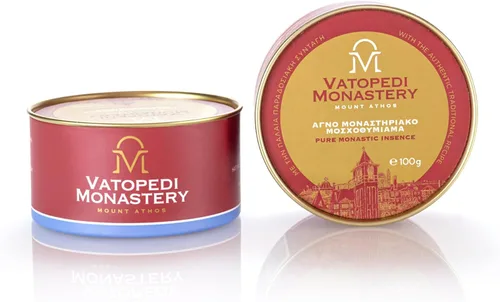 Vista 8 de Incienso Monástico Puro del Monte Athos con la Auténtica Receta Tradicional 3.53 oz (Ambar)