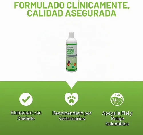 Vista 6 de Champú universal de azufre medicado Vetoquinol para mascotas, 16 oz