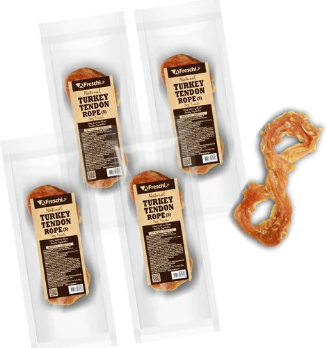 Vista 15 de A Freschi srl Tendones de pavo para perros, golosinas saludables para perros de origen estadounidense, masticables para cachorros sin piel cruda