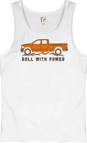 Vista 119 de Tee Hunt Camisetas gráficas y camisetas sin mangas para hombre Roll with Power Pickup Truck