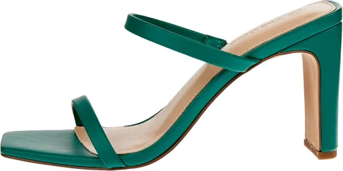 Vista 5 de The Drop - Sandalias de tacón alto Avery con dos correas y punta cuadrada para mujer