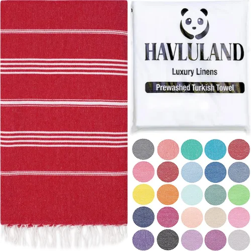 Vista 13 de Havluland - Juego de toallas de baño (100 % algodón turco)