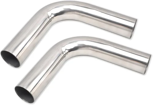 Vista 10 de 2 Pulgadas (51MM) Longitud 30 Pulgadas Recto Tubo de Acero Inoxidable Intercooler de Turbocompresor para Entrada de Aire Universal-2 Piezas