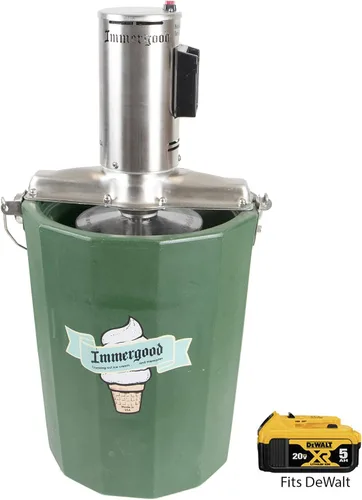 Vista 3 de 6 cuartos de galón - Máquina de helados a batería - Acero inoxidable (se adapta a DeWalt 20 V/Milwaukee 18 V)