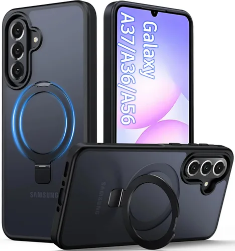 Vista 60 de Oterkin Funda para Google Pixel 10a con soporte magnético de giro de 360° [compatible con MagSafe] [antideslizante] [15 pies] a prueba de golpes