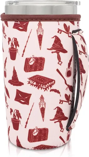 Vista 57 de Fundas Aislantes de Neopreno Portavasos con Asa para Vasos Tumbler de 20oz, Funda Reutilizable para Café Helado Para Tazas de Café de 30oz - 32oz