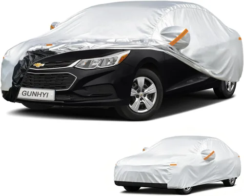 Vista 91 de GUNHYI - Funda de automóvil de 6 capas para Tesla Model 3 (2017-2025), impermeable para todo tipo de clima, protección UV contra la nieve, el sol