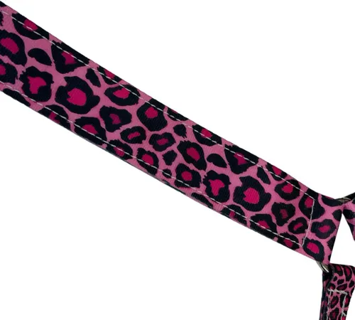Vista 2 de pink cheetah print nylon breast collar average horse