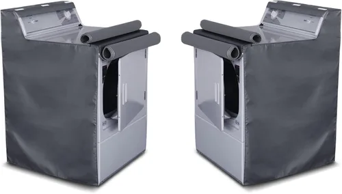 Vista 2 de AKEfit Funda para lavadora, funda impermeable a prueba de polvo con cremallera, apta para lavadora y secadora de carga superior exterior o frontal