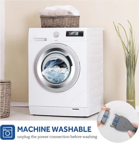 Vista 8 de Sealy Protector de colchón térmico tamaño individual, calentador de cama eléctrico acolchado de lujo con 10 ajustes de calor y apagado automático