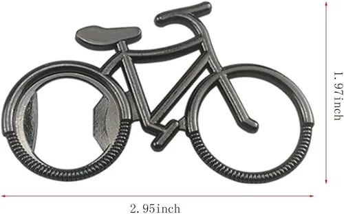 Vista 2 de Lanebudd - Abridor de botellas de bicicleta con forma de bicicleta, llavero de metal para abrebotellas de cerveza, 8