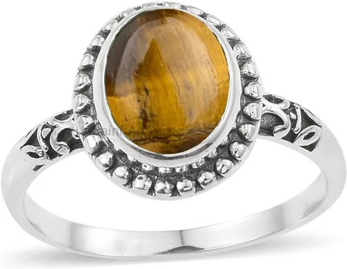 Vista 12 de Anillo de plata de ley 925 para mujer, anillo único de gema ovalada hecho a mano
