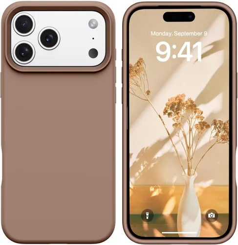 Vista 115 de GUAGUA Funda compatible con iPhone 17 Pro Max de 6.9 pulgadas, silicona líquida, goma de gel suave, delgada, forro de microfibra delgada