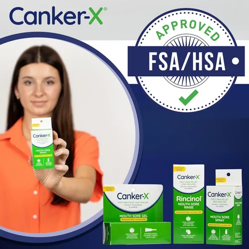 Vista 5 de Canker-X Spray para dolores bucales, alivio del dolor oral de aftas, quemaduras y más, sin quemaduras ni adormecimientos, tratamiento de úlcera