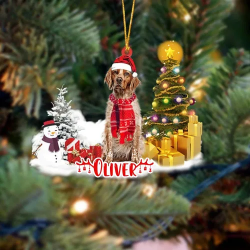 Vista 169 de NAZENTI Adorno personalizado de gato abisinio con árbol de pino, adorno de Navidad personalizado para perros amantes de las mascotas, colgante