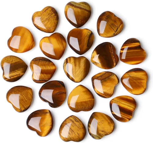 Vista 18 de 20 piezas de cristales de amatista, piedras curativas en forma de corazón, cristal pulido, morado natural, lindo bolsillo pulgar, reiki, juego al