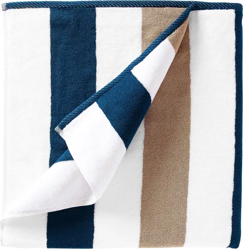 Vista 14 de Laguna Beach Textile Co. Toalla de playa Tropical Cabana - De gran tamaño, de felpa, 630 GSM de algodón - Azul Agave