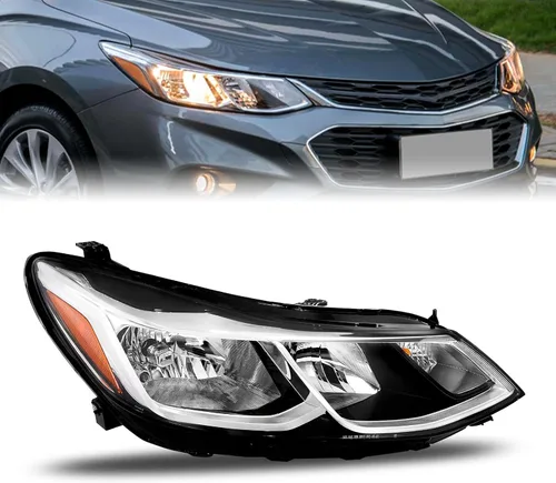 Vista 10 de JSBOYAT Compatible con el conjunto de faros delanteros Chevy Cruze 2016-2019 de repuesto, halógeno, no proyector, faro delantero estilo OE, lado