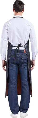 Vista 2 de Nanxson Delantal impermeable de goma resistente al aceite Delantal de trabajo protector para limpieza fábrica carnicero perro Grooming CF3056