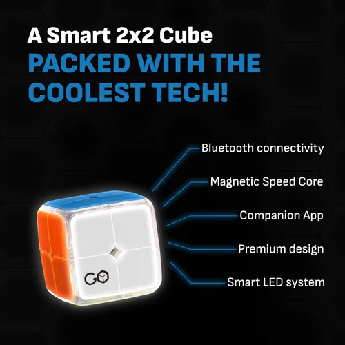 Vista 3 de GoCube 2x2: el primer cubo conectado 2x2 que te permite aprender a resolver el cubo. Rompecabezas STEM habilitado para aplicaciones que se adapta a
