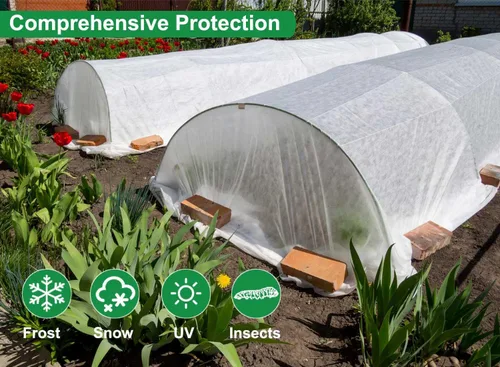 Vista 5 de KLEWEE Cubiertas para Plantas Protección contra Heladas 10 x 50 Pies, 1.05 oz/yd² Tela Antihielo más Gruesa para Protección de Plantas contra
