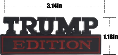 Vista 2 de Universal Trump Edition - Adhesivo de repuesto para automóvil, camión, SUV, compatible con Ford F150, Jeep, Dodger, Chevrolet, insignia para portón