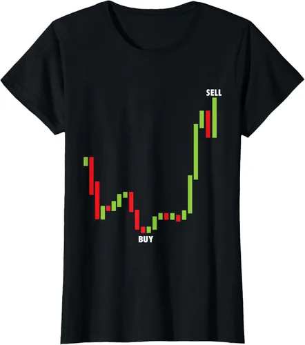 Vista 34 de Funny Day Trading Comprar Baja Venta Alta Stock Trading Camiseta Negro