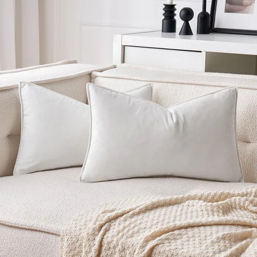 Vista 43 de MIULEE Paquete de 2 fundas de cojín decorativas de terciopelo suave, cuadradas, unicolor, para sofá, dormitorio, automóvil, 16 x 16 pulgadas