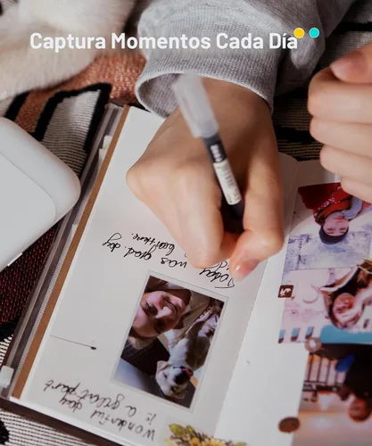 Vista 4 de Liene Papel fotográfico Zink 2x3" 50 hojas, papel de impresora fotográfica premium con parte posterior adhesiva, resistente al agua, a prueba