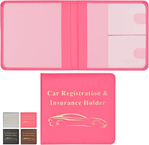 Vista 15 de Cacturism Soporte para registro y seguro de automóvil, guantera de vehículo, organizador de automóvil para hombres y mujeres, funda de accesorios
