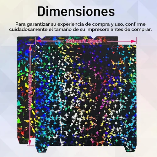 Vista 6 de IdeaFormer-3D Placa de Construcción Rainbow Confetti PEF+Galaxy PEY para Creality K1C/K1/K1 SE/Ender 3 V3 SE/Ender 3 V3 KE/Ender 3 S1/Pro/Ender 5