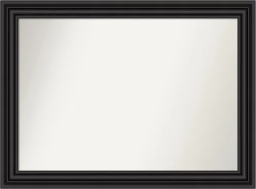 Vista 392 de Amanti Art Espejo personalizado, espejo de baño negro puente, espejo de pared o espejo de tocador de baño sobre el fregadero (26 x 26 pulgadas)