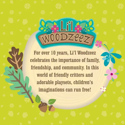 Vista 5 de Li'l Woodzeez Juego de teatro Honeysuckle con muebles y accesorios en miniatura - Colorido juego infantil para juegos imaginativos - Figuras