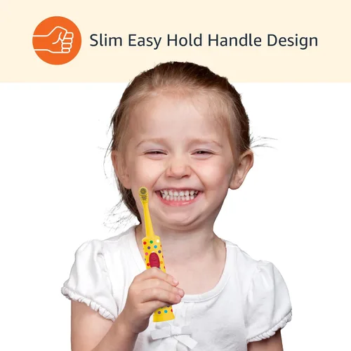 Vista 10 de Amazon Basics Cepillo de dientes con pilas para niños, 2 unidades, 1 paquete (anteriormente Solimo)