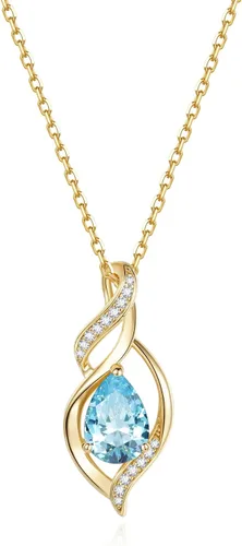 Vista 11 de FANCIME Collar de piedra natal para mujer, regalo de cumpleaños para ella 10 - Ópalo