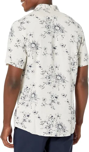 Vista 2 de GUESS Camisa de manga corta Sienna Slub Floral para hombre