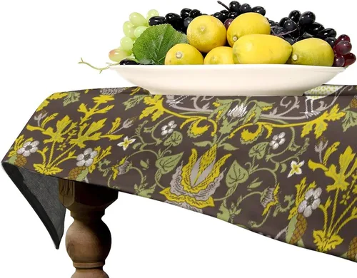 Vista 322 de Mantel Floral Retro de Pájaros, Diseño Original Bohemio William Morris Estampado Cubierta de Mesa para Hogar Picnic Fiesta Comedor Cocina William
