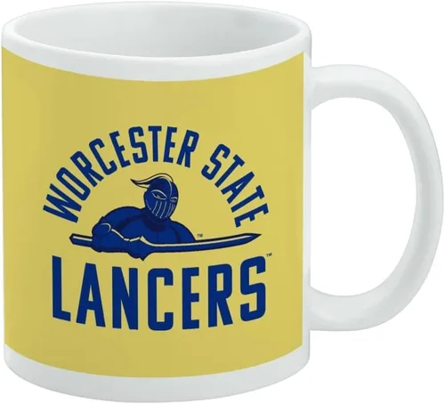 Vista 362 de Taza de cerámica con el logotipo principal de la Universidad Rider, taza de regalo novedosa para café, té y bebidas calientes, 11oz, blanca