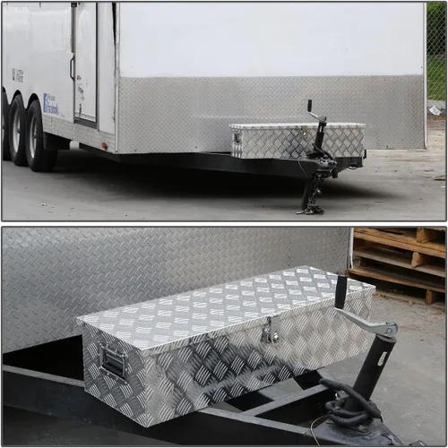 Vista 7 de DNA Motoring TBOX-T1-38-ALU-BK Caja de almacenamiento de herramientas de aluminio para camión de 38 x 13 x 10 pulgadas con cerradura y llaves