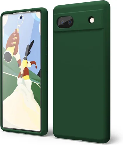 Vista 113 de oakxco para Google Pixel 6A Funda de teléfono de silicona líquida, diseño estético lindo y delgado para mujer y niña, cubierta de gel suave, lisa