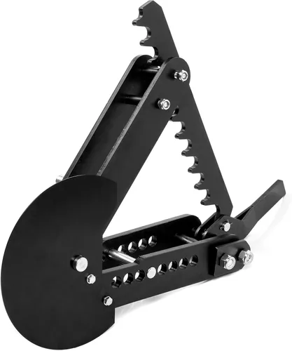 Vista 2 de ECOTRIC Doblador de tubos y caños con revestimiento de óxido negro de acero Doblador manual de mano para tubos Doblador de tubos Doblador de caños