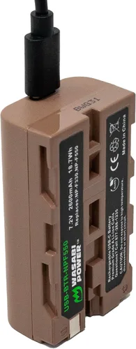 Vista 3 de Wasabi Power Batería USB (Serie Ginger) para Sony NP-F330, NP-F530, NP-F550, NP-F570 (2600mAh, Serie L) y CN-160, CN-216, CN-126 Series, Atomos